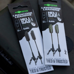 Готовый поводок Korda Kable Leadcore Leader Heli Safe Weed 50cm 2шт