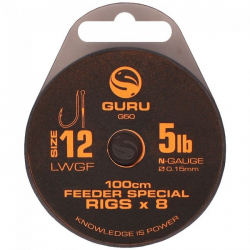 Готовый поводок Guru LWGF Feeder Special Rig Size 10/6lb 8шт 100см