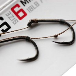 Готовый поводок Korda Basix Hair Rigs Wide Gape 18LB/8,2kg Size 8 2шт