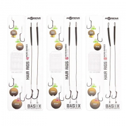 Готовый поводок Korda Basix Hair Rigs Wide Gape 18LB/8,2kg Size 8 2шт