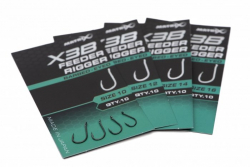 Крючки Matrix X3B Feeder Rigger Eyed Hooks Barbed Size 16 10шт