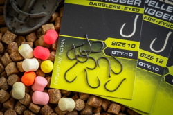 Крючки безбородые Matrix X6 Carp Pellet Rigger Eyed Hooks Barbless Size 10 10шт