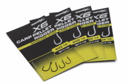 Крючки безбородые Matrix X6 Carp Pellet Rigger Eyed Hooks Barbless Size 10 10шт