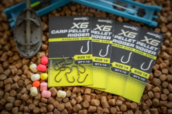 Крючки безбородые Matrix X6 Carp Pellet Rigger Eyed Hooks Barbless Size 10 10шт