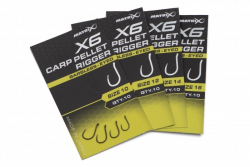 Крючки безбородые Matrix X6 Carp Pellet Rigger Eyed Hooks Barbless Size 10 10шт