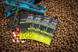 Крючки безбородые Matrix X6 Carp Pellet Rigger Eyed Hooks Barbless Size 10 10шт