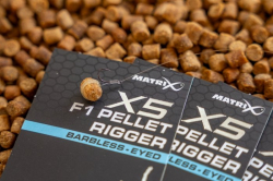 Крючки безбородые Matrix X5 F1 Pellet Rigger Eyed Hooks Barbless Size 12 10шт