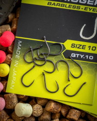 Крючки безбородые Matrix X6 Carp Pellet Rigger Eyed Hooks Barbless Size 10 10шт