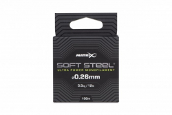 Поводочный материал Matrix Soft Steel Ultra Power Monofilament 0,10mm 2,3lb 1,1kg 100m