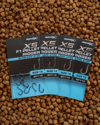 Крючки безбородые Matrix X5 F1 Pellet Rigger Eyed Hooks Barbless Size 12 10шт