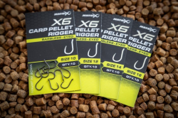 Крючки безбородые Matrix X6 Carp Pellet Rigger Eyed Hooks Barbless Size 10 10шт