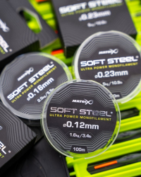 Поводочный материал Matrix Soft Steel Ultra Power Monofilament 0,10mm 2,3lb 1,1kg 100m