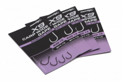 Крючки безбородые Matrix X9 Carp Wide Gape Eyed Hooks Barbless Size 10 10шт