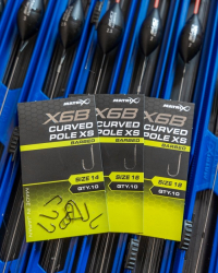 Крючки Matrix X6B Curved Pole XS Hooks Barbed Size 14 10шт