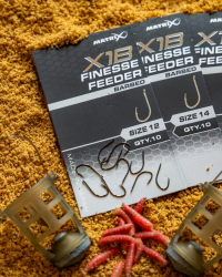 Крючки Matrix X1B Finesse Feeder Hooks Barbed Size 18 10шт