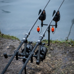Буз бар Fox Black Label Carbon Adjustable 2 Rod Buzz Bars 110-125mm
