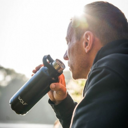 Фляга стальная Wolf Flask Black Edition 750ml