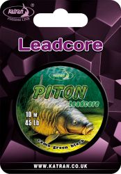 Лидкор Katran Lead core PITON 45lb 10m camo green black