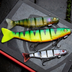Силиконовая приманка Rage Pro shad Jointed UV Ultra Natural Roach Loaded 14cm / 5.5inch 31g 1шт