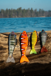 Силиконовая приманка Rage Pro shad Jointed UV Natural Perch Loaded 14cm / 5.5inch 31g 1шт