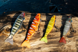 Силиконовая приманка Rage Pro shad Jointed UV Natural Perch Loaded 14cm / 5.5inch 31g 1шт