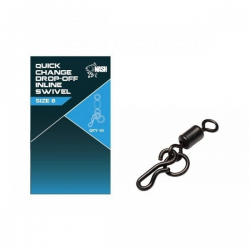 Вертлюг быстросьемный Nash Quick Change Drop-Off Inline Swivel Size 8 10шт