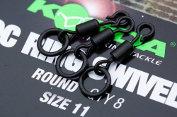 Вертлюг быстросьемный с кольцом Korda Quick Change Ring Swivel Round Size 11 8шт