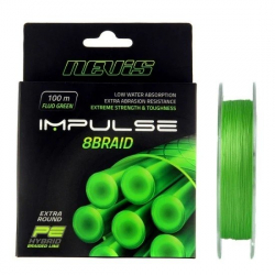 Плетеный шнур Nevis Impulse 8 Braid Fluo Green 0,10mm 7,80kg 100m