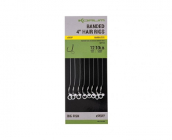 Готовый поводок Korum Banded Hair Rigs Barbless 15" 38cm 10lb Size 12 8pcs