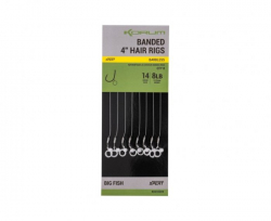 Готовый поводок Korum Banded Hair Rigs Barbless 15" 38cm 10lb Size 12 8pcs