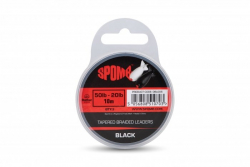 Конусний шок лідер Spomb Tapered Braided Leaders Black 3pcs 10m 50lb-20lb