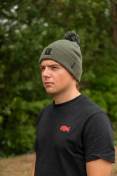 Шапка Fox Collection Bobble Hat Green / Black