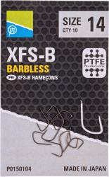 Крючки безбородые Preston XFS-Hooks Barbless Size 18