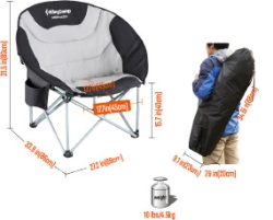 Кресло KingCamp Deluxe Moon Camping Chair ц:black/grey
