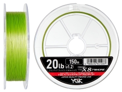 Шнур YGK Frontier Braid Cord X8 150m (зелений) #2.0/0.235 mm 30lb/13.5 kg 