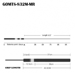 Спінінг Graphiteleader Tiro GOTS-832M-MR 2.52m 7-28g 