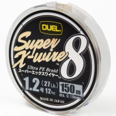 Шнур Duel Super X-Wire 8 150m 12kg Silver 0.19mm #1.2  (H3600-S)