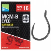 Крючки безбородые Preston MCM-B Eyed Barbless Size 8