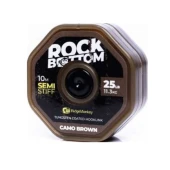 Поводковый материал в оболочке Ridge Monkey Rock Bottom Tungsten Coated Semi Stiff Camo Brown 25lb 10m