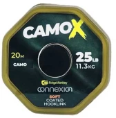 Поводковый материал в оболочке Ridge Monkey Connexion CamoX Soft Coated Hooklink Camo 35Lb/15,9kg