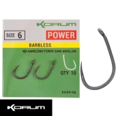 Крючки безбородые Korum Xpert Power Hooks Barbless Size 10