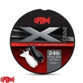 Плетеный шнур сподний/маркерный Spomb X Pro Braid Grey 300m 8+1 0.18mm 24lb