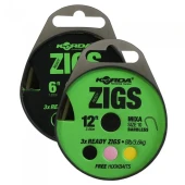 Готовый поводок Korda Ready Zigs Mixa Size 10 305см