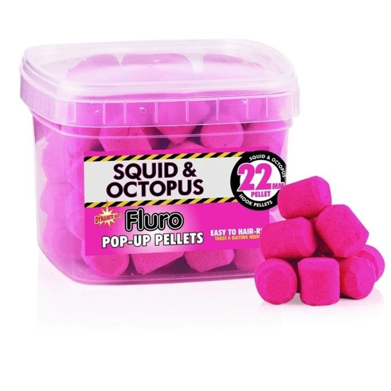Пеллет насадочный Dynamite Baits Fluro Pellet Squid&amp;Octopus 22mm
