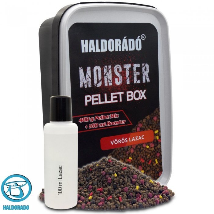 Набор для флета Haldorado MONSTER Pellet Box Red Salmon 2,3,4mm 400g