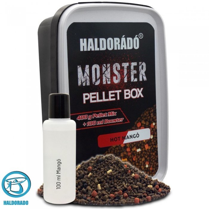 Набор для флета Haldorado MONSTER Pellet Box Hot Mango 2,3,4mm 400g
