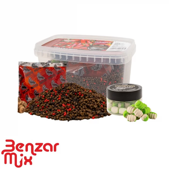 Пеллетс набір Benzar Mix Summer Pellet Box Twister Chili-sausage 400g + 150ml 