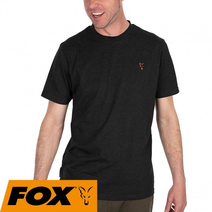 Футболка Fox Collection T-Shirt Black Marl Orange Logo XXXL 1шт