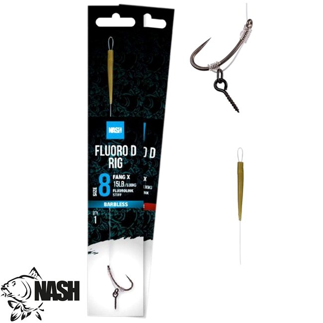 Готовый поводок Nash Fluorocarbon D-Rig Barbed Готовый поводок Nash Fluorocarbon D-Rig Barbed