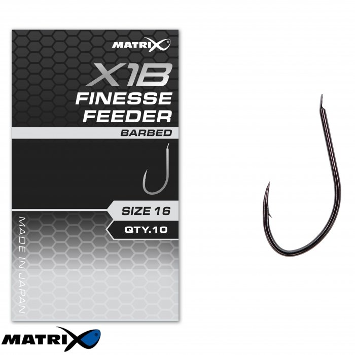 Крючки Matrix X1B Finesse Feeder Hooks Barbed Size 18 10шт